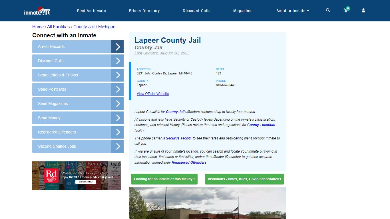 Lapeer County Jail - Inmate Locator - Lapeer, MI